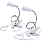 2pcs base de lampe de table � led e27 douille d?ampoule � pince base de support