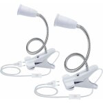 2pcs base de lampe de table  led e27 douille d'ampoule  pince base de support de lampe  col de cygne ...