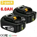 Axilief - 2pcs bl1845 18v 6. 0ah lithium packs de batterie remplacement pour makita bl1860b