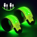 2pcs brassards lumineux � led rechargeable usb, brassard de course r�fl�chissant led running, bande clignotant ...