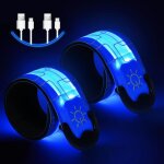 2pcs brassards lumineux à led rechargeable usb, brassard de course réfléchissant led running, bande clignotant ... 2pcs brassards lumineux à led rechargeable usb, brassard de course réfléchissant led running, bande clignotant ...
