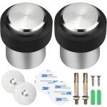 2pcs but�e de porte ronde en acier inoxydable � 32 mm, butoir de porte sol, entretoise pour fixation ...