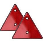 2pcs catadioptre triangle rouge rflecteurs - - triangle reflecteur de signalisation visser fixe pour ...