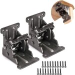 2pcs charni�res autobloquantes, support pliable raccords de jambe, accolade de coin pour les pieds pliants ...