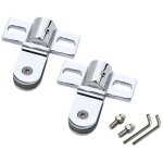2pcs charni�re pivotante pour porte de douche en verre, acier inoxydable, accessoires de salle de douche?charn ...