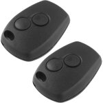 2pcs coque cl 2 boutons, coque cl pour renault kangoo, coque tlcommande voiture, boitier pour cl ...