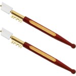 2pcs coupe - verre � pointe de diamant outil de coupe de verre manche en bois coupe - verre fen�tre miroir ...