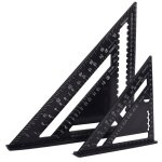 2pcs equerre menuisier multifunctions 18cm et 30cm, metal aluminium triangle r�gle �querre trusquin guide ...