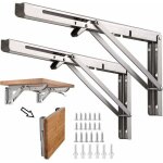 2pcs querre pliante, 8 pouce supports d' tagres pliants en acier inoxydable, acier inoxydable equerre ...