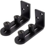 2pcs guide portail coulissant r�glable montage mural roues doubles fond guide pour accessoire de quincaillerie ...