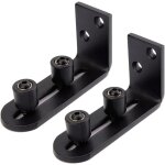 2pcs guide portail coulissant r�glable montage mural roues doubles fond guide pour accessoire de quincaillerie ...