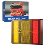 2pcs imperm�able 8 led feux arri�re rouge jaune arri�re arri�re dc 12v - 24v pour camion de remorque ...