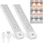 2pcs lampes led sans fil lumire de placard, lampes de dessous d'armoire  gradation, dtecteur de mouvement, ...
