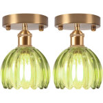 2pcs lampe de plafond en cristal plafonnier en verre plafonnier r�tro lustre moderne e27 pour couloir ...