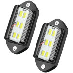 2pcs led eclairage plaque immatriculation �tanche 6 smd led feux arri�re lampe de plaque d'immatriculation ...