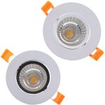 2pcs led spot encastr� downlight plafonnier � angle r�glable