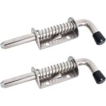 2pcs loquet � ressort en acier inoxydable, boulons � ressort inox, verrou � ressort avec poign�e en caoutchouc ...