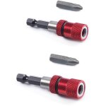 2pcs magn�tique porte - embout avec but�e de profondeur de vis r�glable 1 / 4  hex tige cloison s�che ...