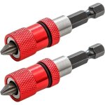 2pcs magntique porte - embout avec bute de profondeur de vis rglable 1 / 4' hex tige cloison sche ...