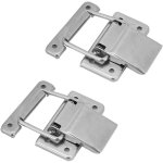 2pcs moraillon de porte, loquet du moraillon, fermeture � levier loquet � ressort en acier inoxydable ...