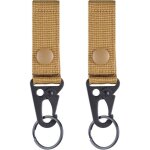 2pcs mousqueton de ceinture sangle tactique avec porte cl� boucle de ceinture crochet pince suspendu ...