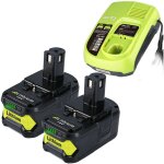 Pdstation - lot de 2 batteries lithium - ion 8. 0 ah p108 compatibles avec ryobi 18 v(one + )