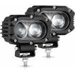 2pcs phare de travail led 4 pouces 80w 9600lm projecteur phares longue portee led moto 4x4 antibrouillard ...