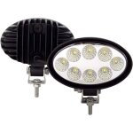 2pcs phare de travail led tracteur ovale 14cm 5. 5'' 24w projecteur led 12v 24v ip67 etanche feux antibrouilla ...