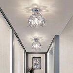 2pcs plafonnier en cristal métal fer Ø20cm style moderne industrielle e27 argenté 2pcs plafonnier en cristal métal fer Ø20cm style moderne industrielle e27 argenté