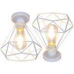 Norcks - 2pcs plafonnier rétro lampe de plafond vintage luminaire plafonnier cage en métal pour couloir ... Norcks - 2pcs plafonnier rétro lampe de plafond vintage luminaire plafonnier cage en métal pour couloir ...
