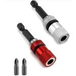 2pcs porte - embouts magn�tique avec but�e de profondeur, tige hexagonale 1 / 4 , comprend 2 x ph2 embouts ...