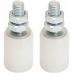 Aougo - 2pcs poulie de porte coulissante, roulettes pivotantes, roue avec roulements  billes, plaque ...