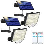 2pcs projecteur solaire exterieur d�tecteur mouvement 106led �tanche lampe solaire exterieur jardin - ...