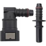2pcs raccord durite essence, connecteur de tuyau de carburant coude femelle, 9. 89 tuyau de ligne de ...