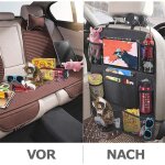 2pcs rangement voiture auto accessoire voiture interieur, support pour tablette transparent 10 poches, ...