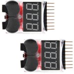 2pcs rc lipo batterie moniteur alarme testeur checker basse tension alarme buzzer avec indicateur led ...