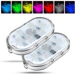 2pcs rgb �clairage int�rieur de voiture, interrupteur tactile lampe voiture int�rieur, led voiture interieur, ...
