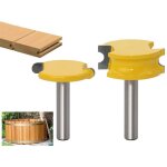 2pcs / set fraise defonceuse outil de travail du bois 8mm, peu de routeur de fraise en bois en forme ...