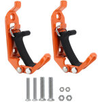 2pcs support pelle pour barres de toit, orange support de pelle avec 4 vis et 4 �crous, supports de montage ...