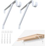 2pcs supports de tringle de placard robustes, supports de garde - robe r�glables et supports de tringle, ...