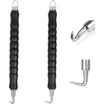 2pcs torsadeuse fil de fer, ligature fer a beton, twister crochet droits et torsadeuse de fil courbes ...