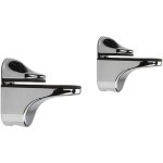 Cyslmuk - 2pcs upport de tablette en verre rglable en 2 parties, support pour tagres en bois / verre ...