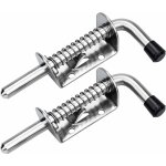 2pcs verrou porte de garage targette loquet a ressort boulons  ressort en acier loquets et verrous de ...