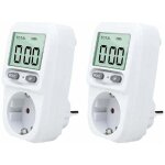 2pc wattmetre prise, intelligente portable prise compteur d'�nergie avec l'�cran d'affichage � cristaux ...