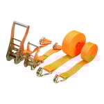 2pices 2000kg 6m sangle  cliquet sangle d'arrimage avec crochet tendeur sangles de serrage