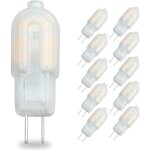 2w g4 ampoule led, bi pin base, boite lacte, 20w remplacement d'ampoule halogne, ac / dc 12v, conomie ...