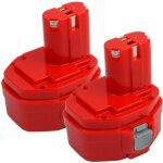 Pdstation - 2 pi�ces 14. 4v 4. 8ah ni - mh remplacement de la batterie pour makita pa14 1420 1422 1433 ...