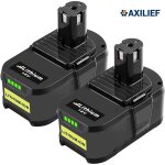Axilief - 2x 18v 5. 5ah lithium batterie de remplacement pour ryobi one + p108
