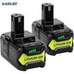 Axilief - 2x 5. 5ah 18v batterie au lithium pour ryobi p108 rb18l50 rb18l40 rb18l25 rb18l15 rb18l13