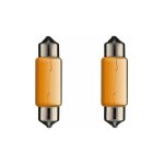 2x ampoule 12v 5w sv8, 5 10x36mm orange navette voiture moto remorque tracteur